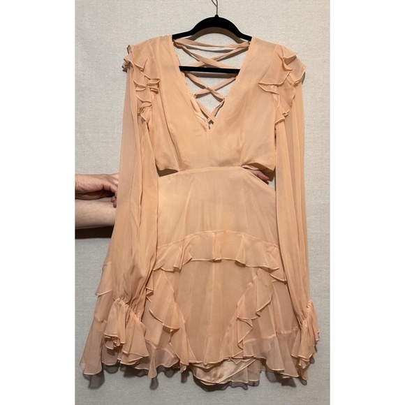 NWOT Angelance Silk Chiffon Mini Dress with gift box - size S - Picture 3 of 5